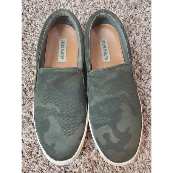 Steve Madden Camoflauge Slip On Sneakers Size 10 - Picture 4 of 10